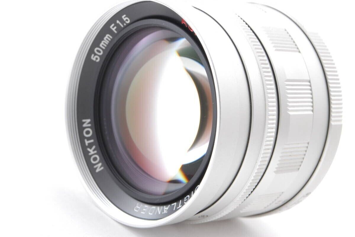 Voigtlander NOKTON 50mm F/1.5 ASPH Lens Silver Lmount Japan Voigtlander NOKTON 50mm F/1.5 ASPH Lens Silver Lmount Japan