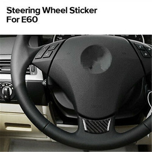 For BMW 5 Series E60 2004-2010 Carbon Fibre Steering Wheel Sticker Sports Style - Picture 6 of 11