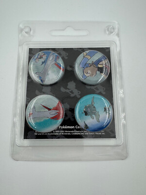 Pokemon Center 2002 Pin Badge Set Latios Latias Wallace Japan Exclusive Vintage