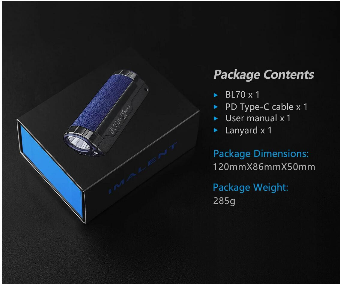 IMALENT BL70 6000 Lumens EDC Flashlight OLED Display USB C IMALENT BL70 6000 Lumens EDC Flashlight OLED Display USB C