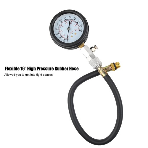 Petrol Engine Cylinder Compression Tester Kit Gauge Tool Automotive 8pcs - Picture 4 of 12