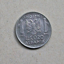 ALBANIA 0,20 LEK 1939 XVIII Vittorio Emanuele III  MAGNETICA