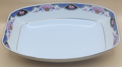 Vintage Edelstein Bavaria Oval Serving Bowl 9 3/4" Pink Flowers - Picture 2 of 14