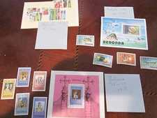 LOT of Redonda Antigua 1979 - 1980, MNH Stamps & Souvenir Sheets.  Scott # 1-46