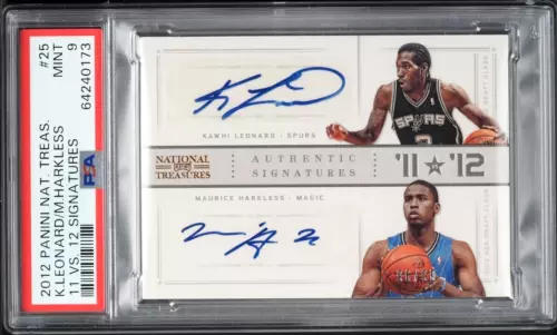 PSA 9 /99 Kawhi Leonard AUTO Harkless Rookie 2012-13 NATIONAL Treasures Dual SP