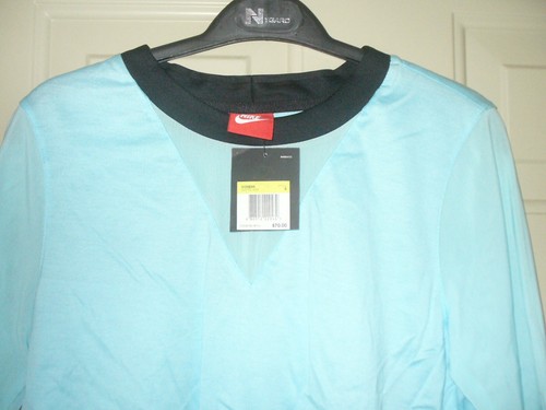 Camisa para el torso Nike Tech azul claro negra talla 829755-499 $70 nueva con etiquetas - Imagen 4 de 4