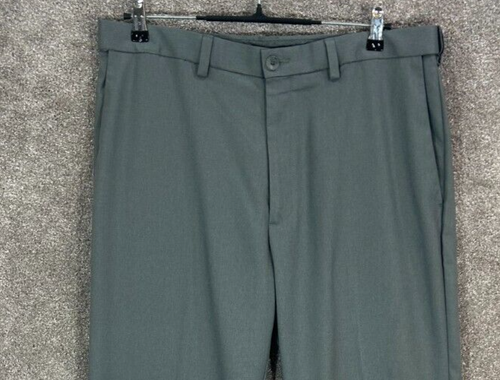 Haggar Pants Mens 36X30 Gray Measures 36X30 Cool 18 Pro Classic Fit Golf Slacks - Picture 5 of 9