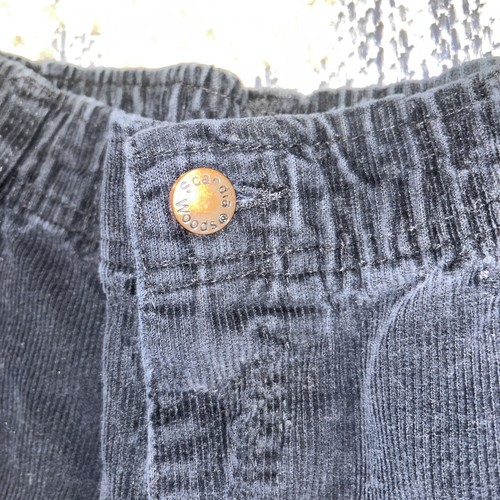 Scandia Woods pantalone uomo velluto a coste regolabile nero tasche dritto retrò anni 90 - Foto 4 di 11