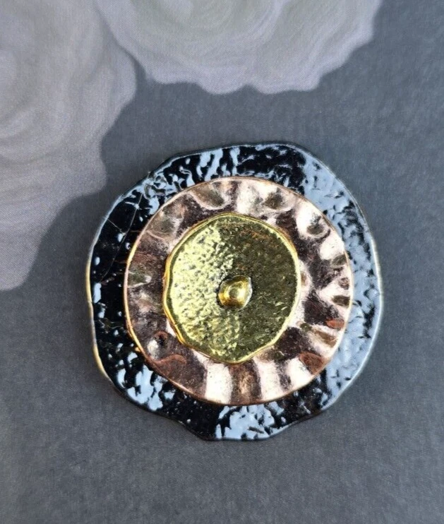 Металлическая магнитная брошь, черная, медная, золотая. Шарф, брошь для одежды без булавок - Изображение 2 из 4