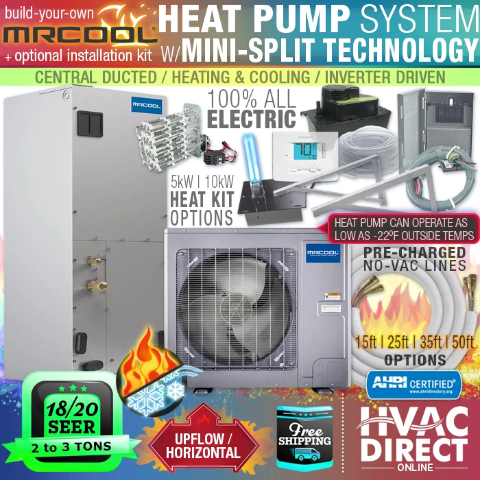 2-3 Ton 18-20 SEER MRCOOL Universal Heat Pump Inverter Split System BYO-Kit  | eBay