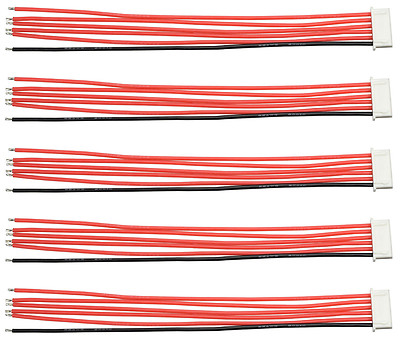 Apex RC Products JST-XH 5S Balance Plug W/ 6'' / 150mm Wire Lead - 5 Pack #1083