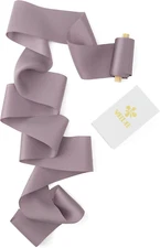 MEEDEE Dusty Purple Silk Ribbon 2 Inch Dark Purple Ribbon Pure Silk Hair Ribbon 