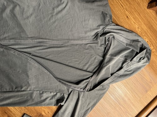 Nike Yoga Hoodie Dri-Fit Full Zip Lightweight Jacket Grey - Mens XL - Picture 3 of 5