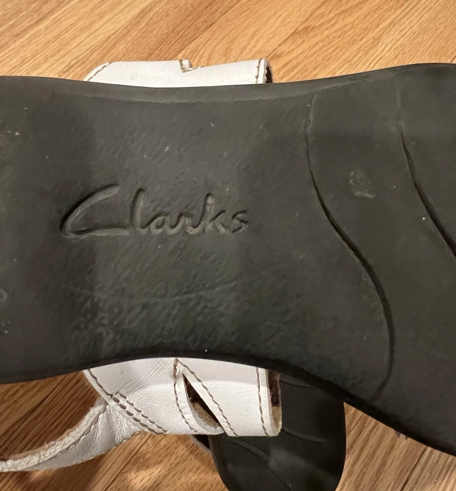 Женские сандалии-слинги Clarks Collection Leisa Lakelyn белая кожа размер 6,5 М - Изображение 4 из 4