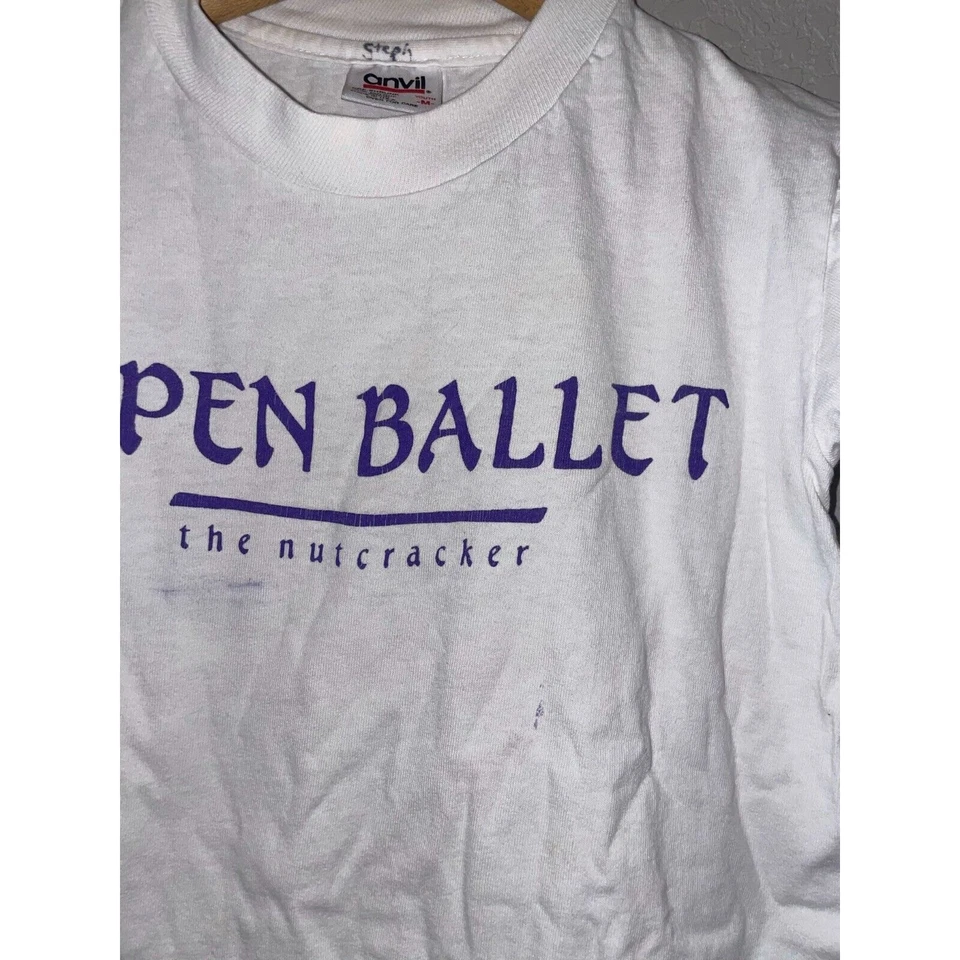 Camisa de Ballet Juvenil Aspen El Cascanueces Blanca Manga Larga Camiseta Yunque Años 90 Niños Foto 3 de 4