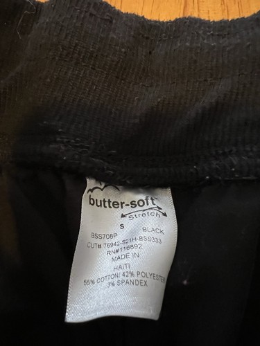 Butter soft Stretch Black Jogger Scrub Bottom Cotton/polyester Blend Size Small - Picture 4 of 11