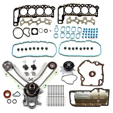 02 For Dodge Ram 1500 4.7L Oil Pan Gasket Head Gasket Set Timing Cover Gasket