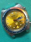 Seiko Pogue 6139-6002 Vintage Chronograph Auto Gold Dial Day Date. Runs, Project