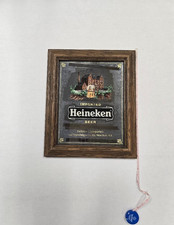 Vintage Heineken Beer Advertising Mirror Sign.