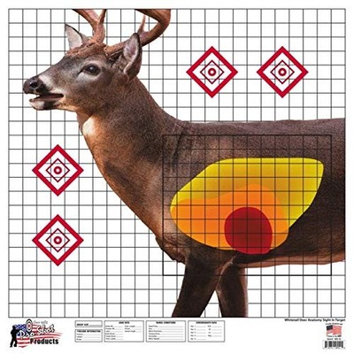 Pro-Shot Products 25'' x Whitetail Deer Sight-in Target 5 One Size, Multi 