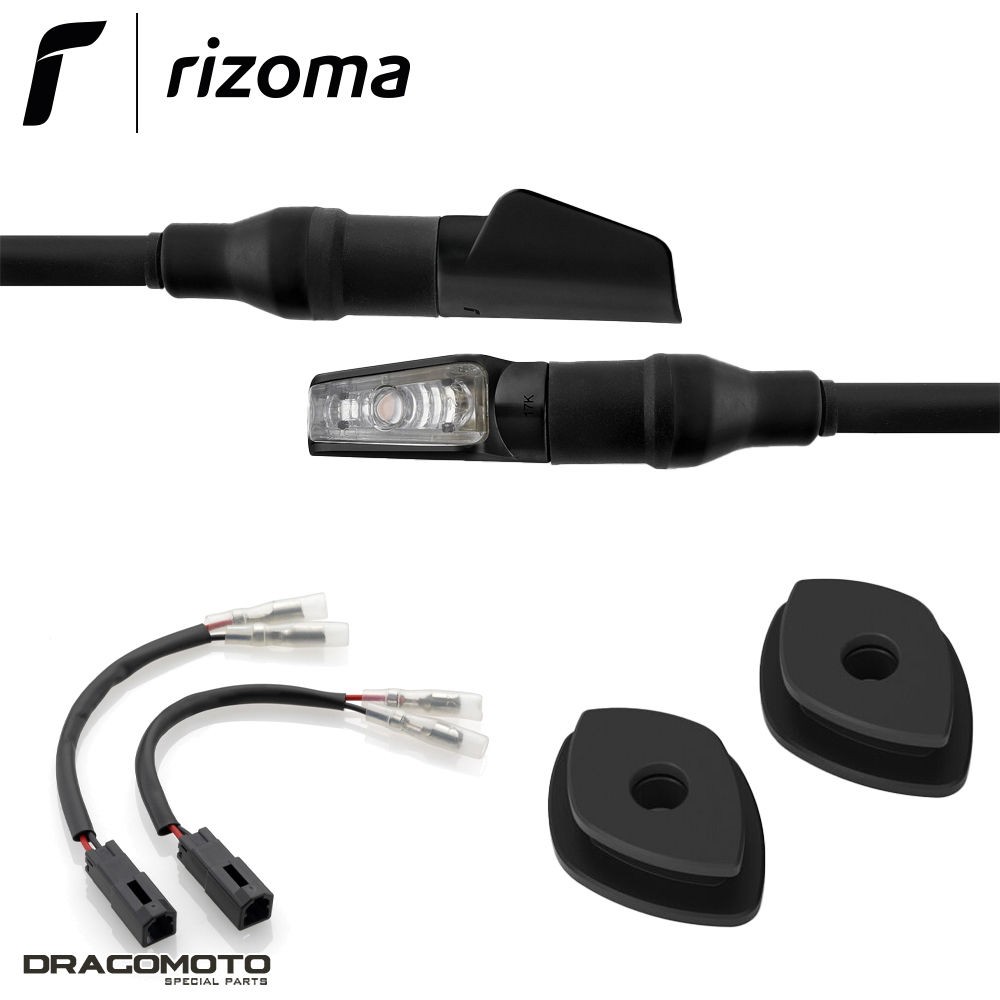 Clignotants Rizoma Leggera en aluminium noir pour Ducati Hypermotard 698 Mono