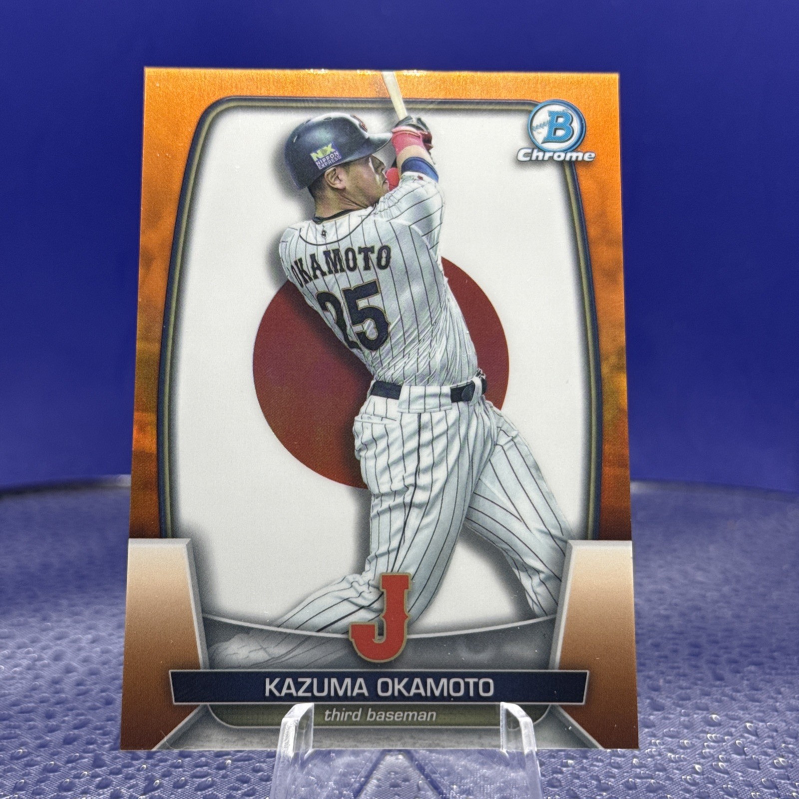 2023 Bowman Chrome Kazuma Okamoto WBC Orange /25