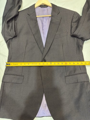 Samuelsohn Suit, 44R, Charcoal W/pinstripes, Wool/Cashmere - Picture 13 of 22