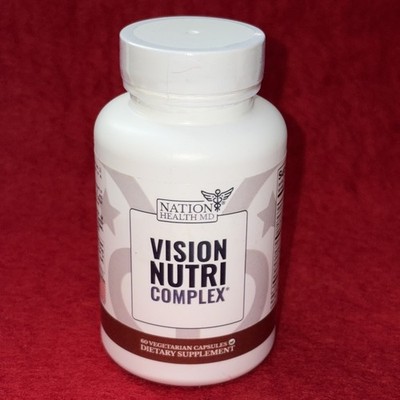 Nation Health MD Vision Nutri Complex 60 Vegetarian Capsules ~ EXP 1/2027