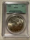 1928 PGCS Certified MS-64 Peace Dollar