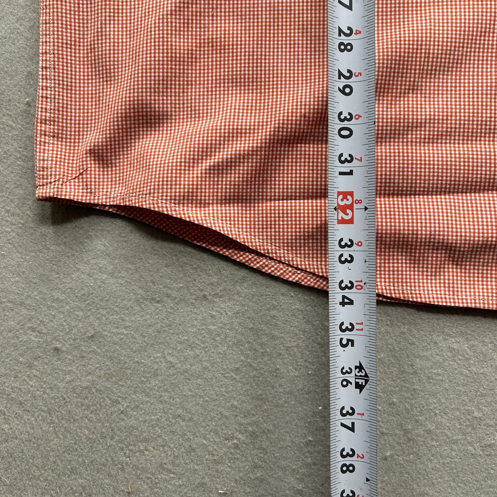 Chaps Men's Button Down Shirt 2XT/2TGL Red Gingham Long Sleeve