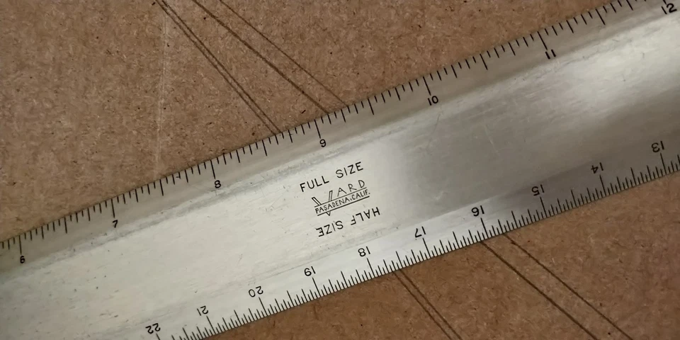Vard 24" Aluminum Drafting Machine Scale Ruler Architect FULL + HALF SIZE - Image 2 of 4