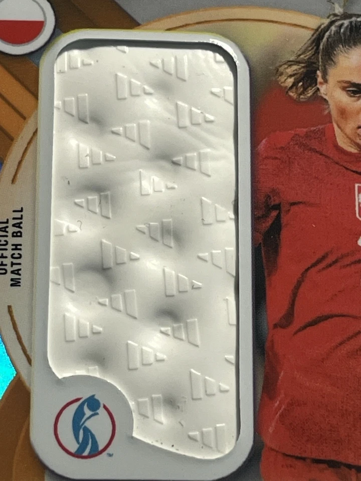 2025 Topps Merlin UEFA Women's EURO Ewa Pajor MATCH BALL AUTO ORANGE #/25 Poland - Image 3 of 4