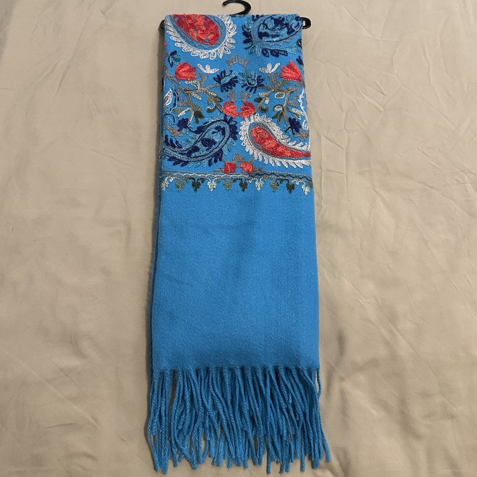 Women’s Unbranded Soft Embroidered Shawl/Scarf with Floral Accents (80” x 28”)