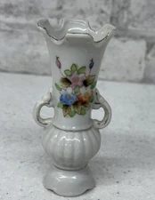 Occupied Japan Hand Painted Flowers Mini Vase Vintage