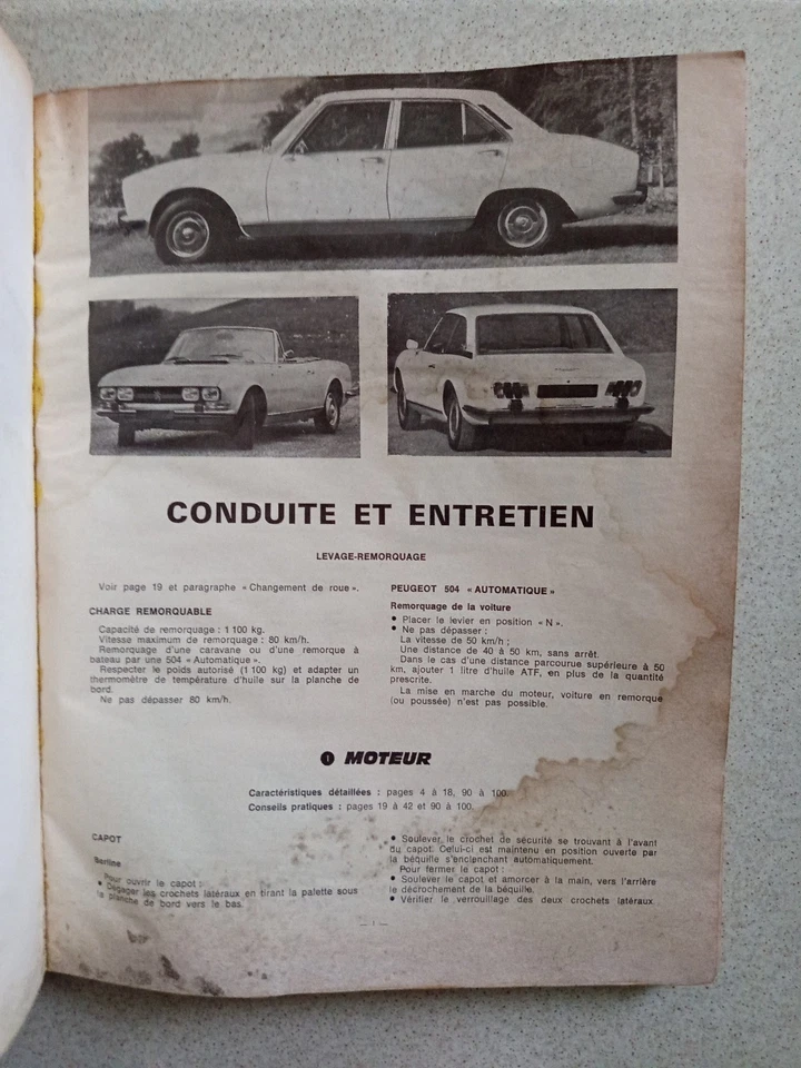 RTA- PEUGEOT 504 TI cabriolet coupé injection - 1978- Revue Technique Automobile - Photo 3/4
