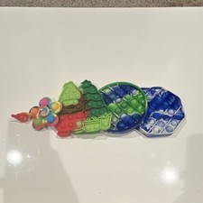 Lot of 5 pop it Fidget Toys - Assorted Shapes  Colors