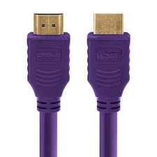 10FT Purple High Speed 4K HDMI Cable with Ferrite Cores for Gaming and More