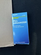 Amazon Basic Care (7-Day) AM/PM Pill Organizer, Vitamin Case, and Medicine Box