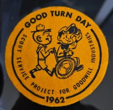 BSA Goodwill Good Turn Day 1962 - felt patch