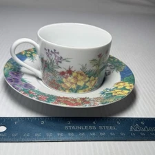 Nikko Fine China Thailand Secret Garden Cup and Saucer Set Very Good Used Cond.