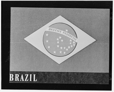 Photo:Brazil 1940s Ordem e Progresso Flag Emblem Stars