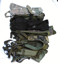 7 British Army, Nylon Webbing Equipment, Day Sack Yokes, DPM, MTP, Green, Black.