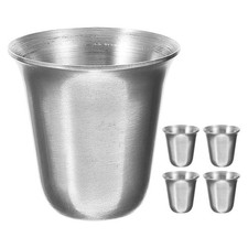  5 Pcs Edelstahlbecher Kaffeetasse Für Campingausflüge Wasserbecher