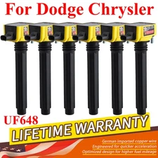 6 UF648 Ignition Coils Fit Dodge Durango Charger 2011 2012 2013 2014 2015 3.6 V6