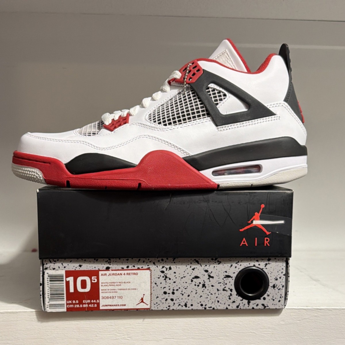 AIR JORDAN4 RETRO FIRE RED 2012 27.5㎝ Jordan Air Jordan 4 Retro Fire Red 2012 White Varsity Red Black