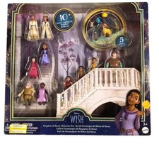 Disney Wish Kingdom of Rosas Character Doll 15 Pc Lot Set 10 Posable Mini Toy