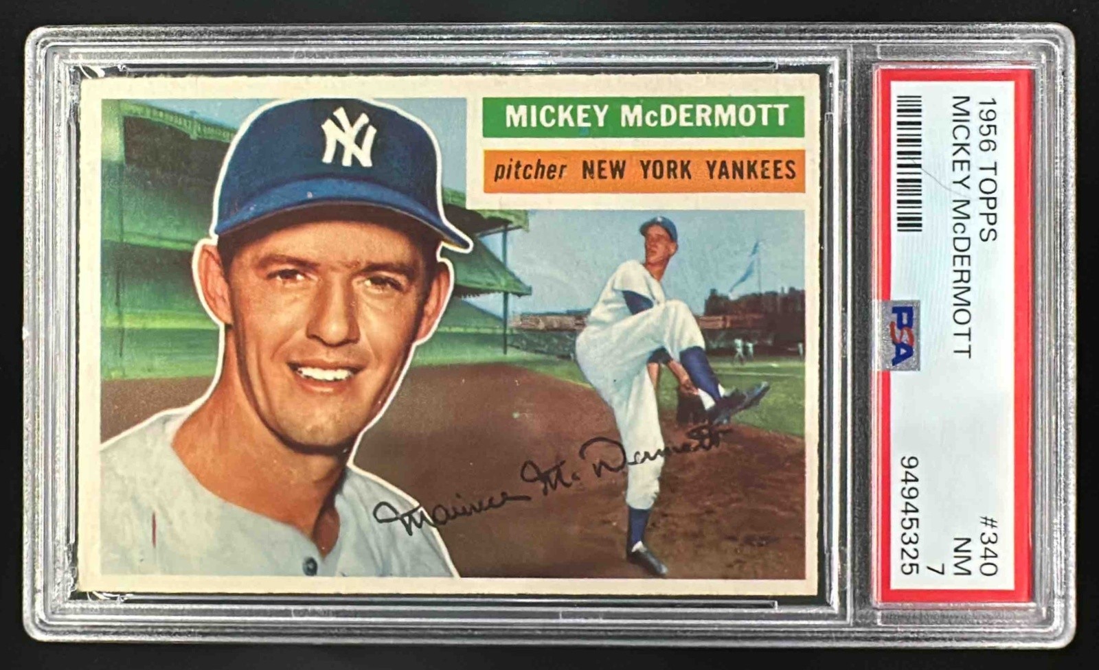 1956 Topps #340 Mickey McDermott PSA 7