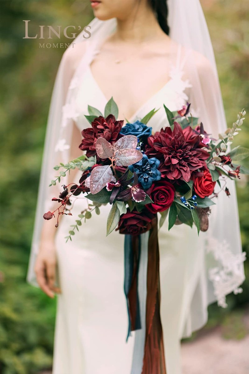 wedding flowers with burgundy dresses Collossians Collection #202372- $250 main image 1