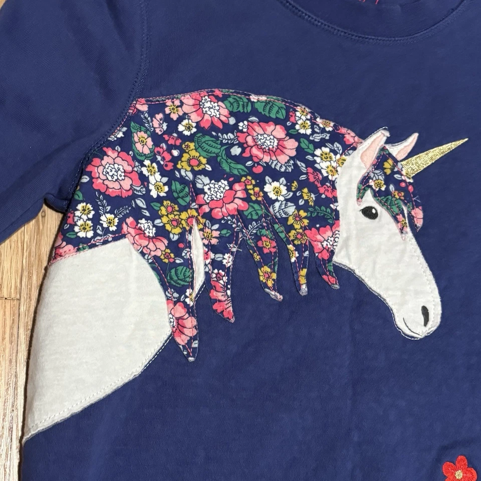 Mini Boden Unicornio Hada Apliques Bordado Cuello Redondo Sudadera Niña Talla 11/12 Foto 2 de 4
