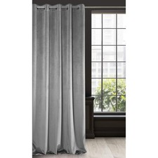 RIA Opaque Velvet Eyelet Curtain 1pc Plain Thermal Curtain, Blackout...